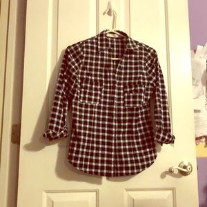 Black and white checkered flannel.
